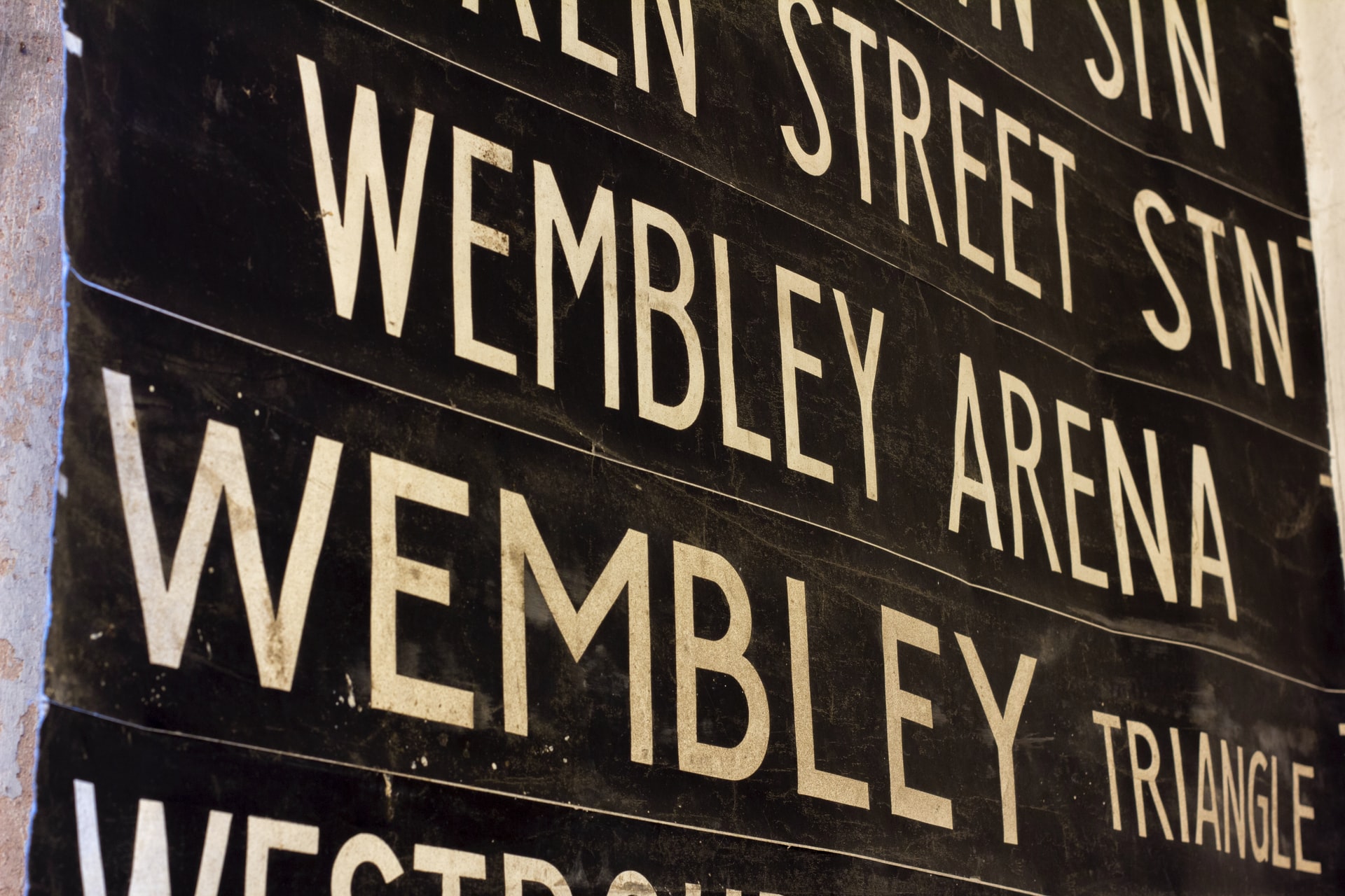 A sign saying Wembley
