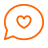 Heart in a text bubble icon